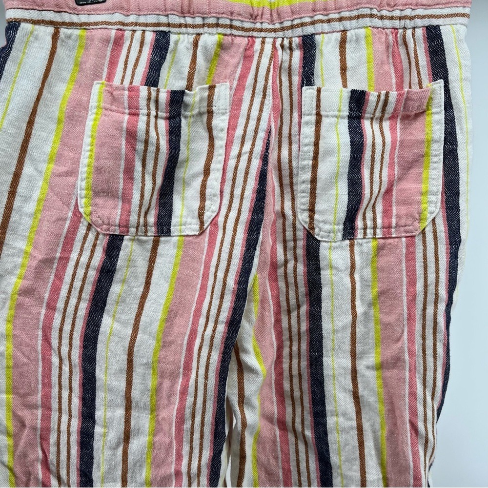 ⭐️3 for $30Old Navy Pink Striped Wide Leg Drawstring Linen Blend Pants Womens XS - Picture 5 of 11